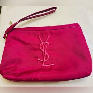 YSL parfums Fuchsia Wristlet Clutch